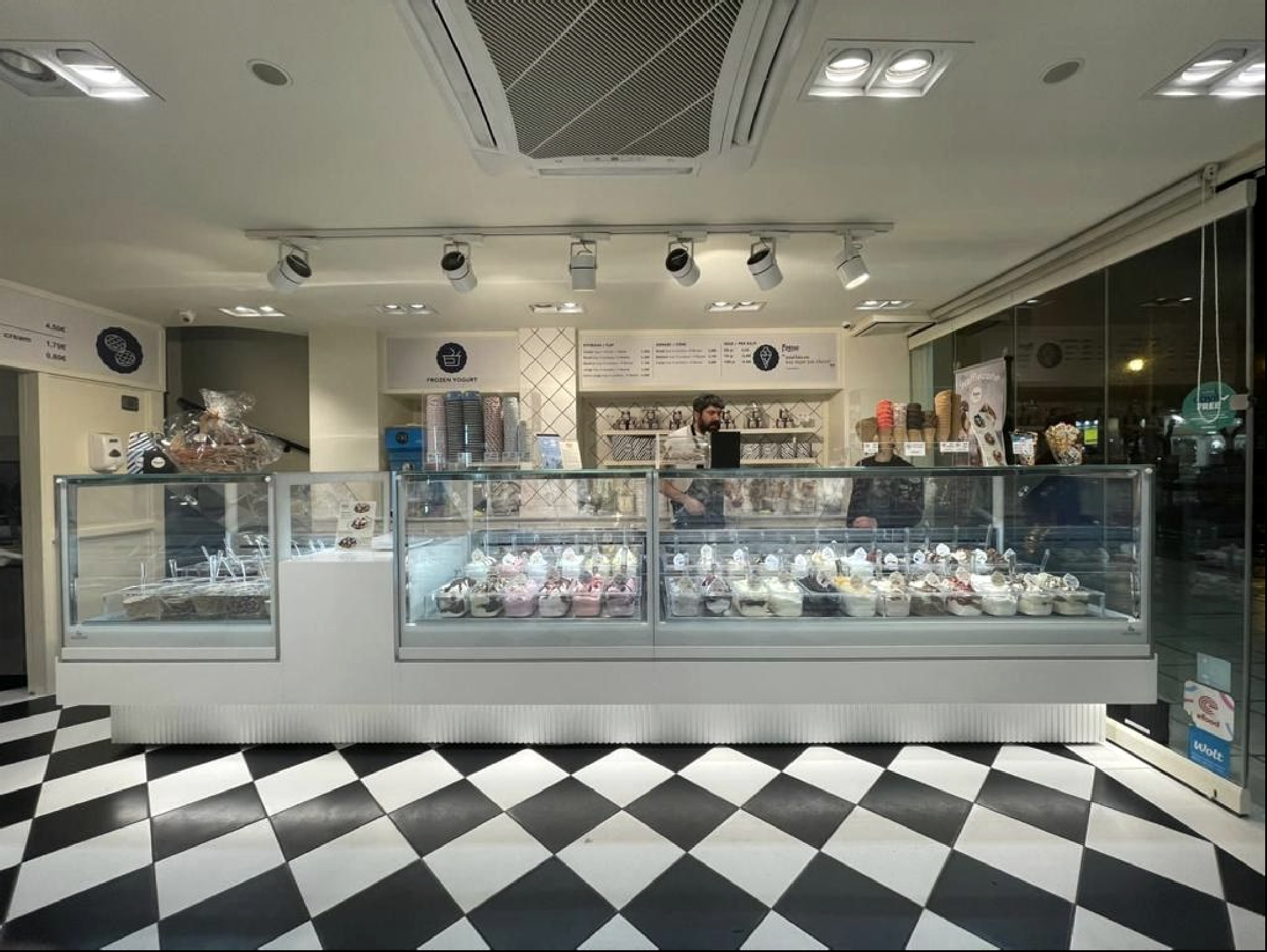 Ice cream display line